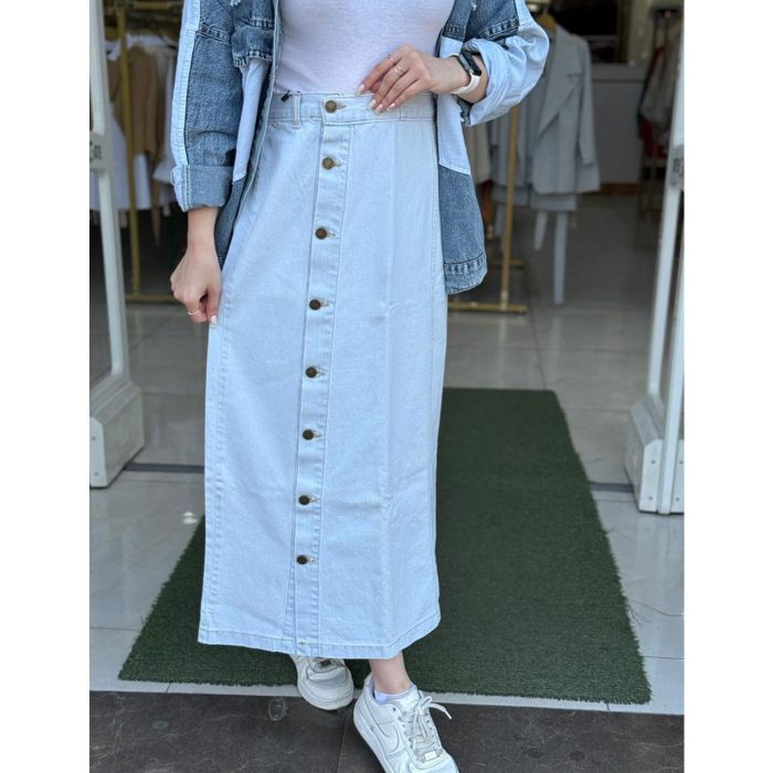 دامن جین رویال بلند دخترونه ملورین