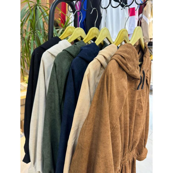 پیراهن مخمل کبریتی بلند پاییزه ملورین رشت