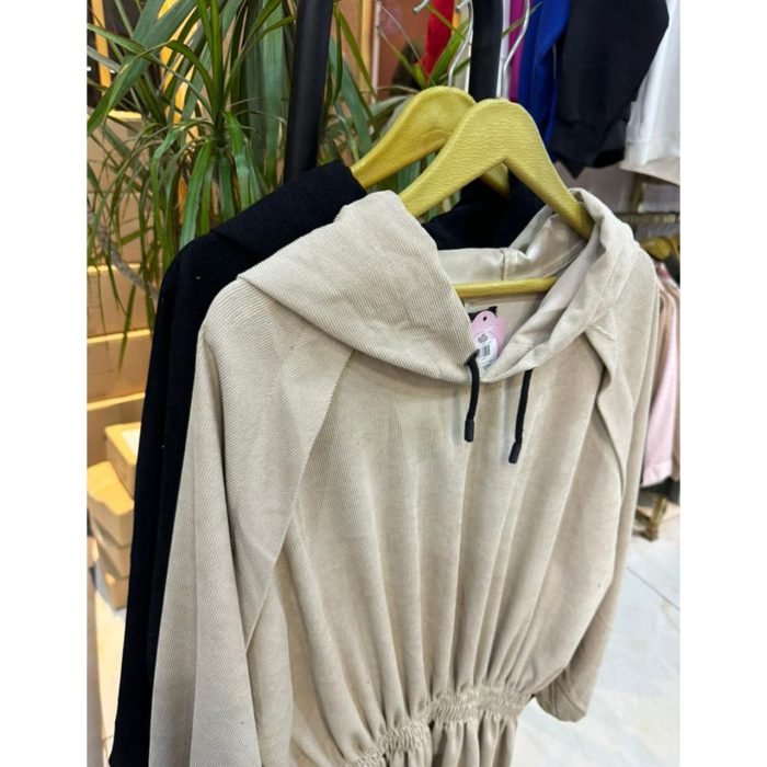 پیراهن مخمل کبریتی بلند پاییزه ملورین رشت