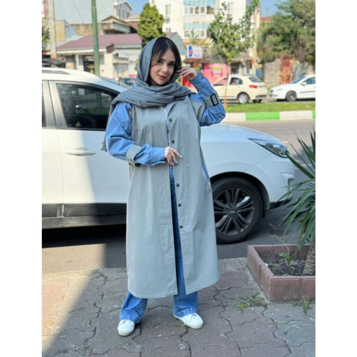 مانتو دو رنگ زنانه ملورین رشت