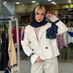 کراپ کت دخترانه ترکیبی کتان و جین ملورین