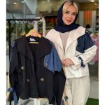 کراپ کت دخترانه ترکیبی کتان و جین ملورین