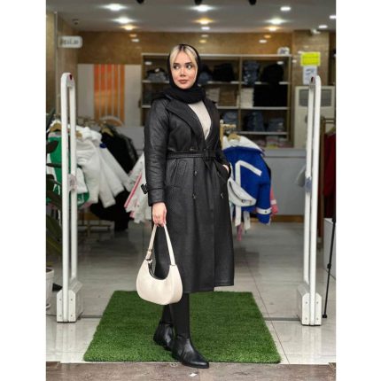 پالتو چرم یبند پوست ماری زنانه ملورین رشت