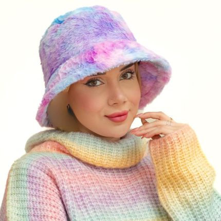 کلاه باکت تدی رنگین کمان