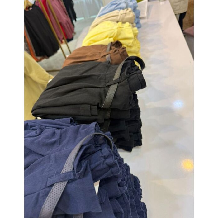 دامن شلواری پارچه کتان 4 فصل ملورین