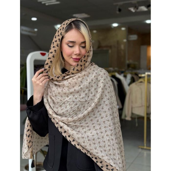 شال گل گلی نخی