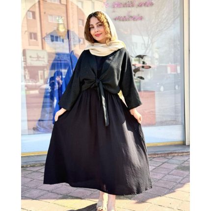 پیراهن و رویه دخترانه مشکی ملورین رشت