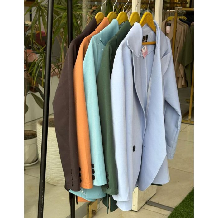 کت زنانه بغل چاک دار کرپ ملورین رشت