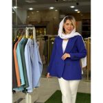 کت زنانه بغل چاک دار کرپ ملورین رشت