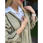 شومیز با یقه سفید مراکشی ملورین
