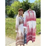 پیراهن طرحدار زنانه نخی حصیری ملورین