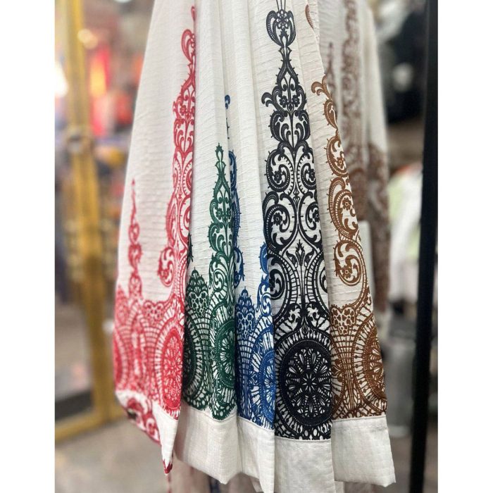 پیراهن طرحدار زنانه نخی حصیری ملورین