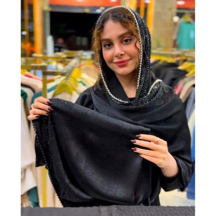 شال دورمرواریدی مشکی ملورین