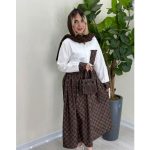 ست 3تیکه شومیز دامن و کمربند بوگاتی (4189)