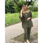 کت و شلوار خنک لینن دکمه طلایی ملورین رشت