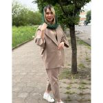 کت و شلوار خنک لینن دکمه طلایی ملورین رشت