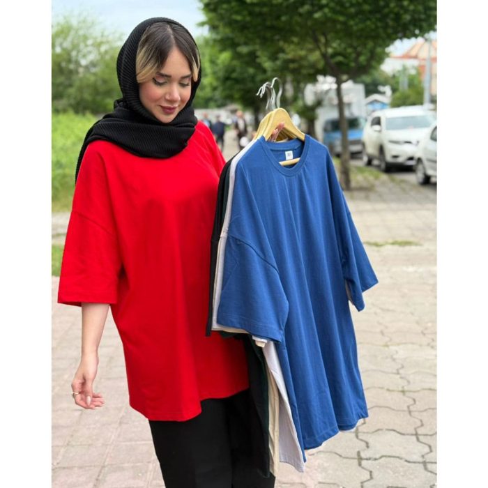 تیشرت لانگ ساده بلند