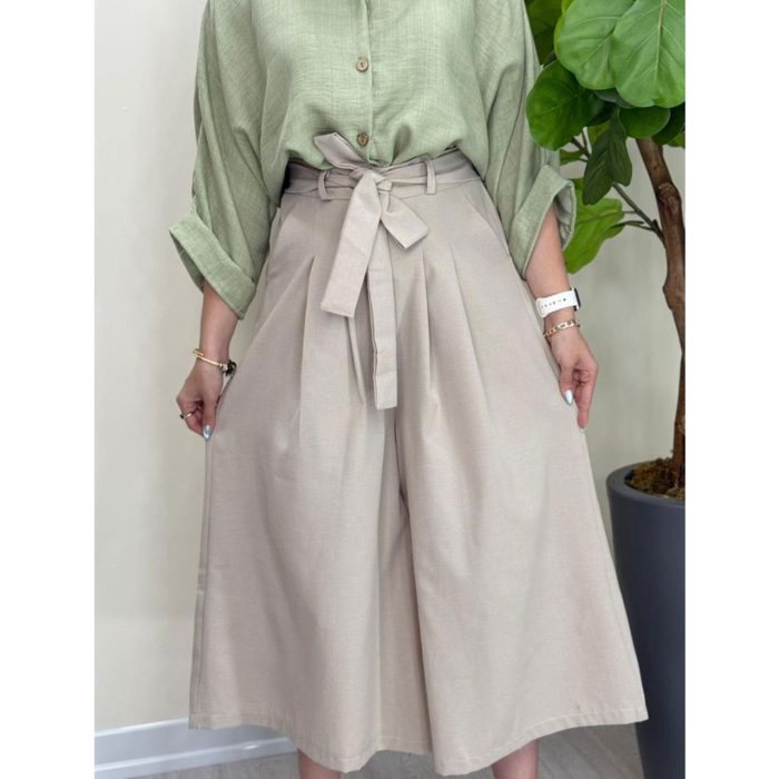 دامن شلواری لینن درجه 1 (5004) - Image 1