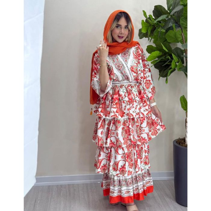 پیراهن چین دار ترند سال (5025) - Image 3