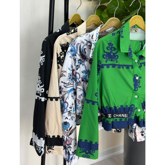 ست زنانه کراپ و دامن ملورین