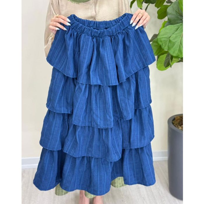 دامن چین چینی پارچه کوک دوزی زیر آستر (5056) - Image 3