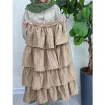 دامن چین چینی پارچه کوک دوزی زیر آستر (5056) - Image 2