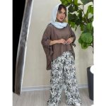 ست شومیز شانتون و شلوار اطلسی (5027)