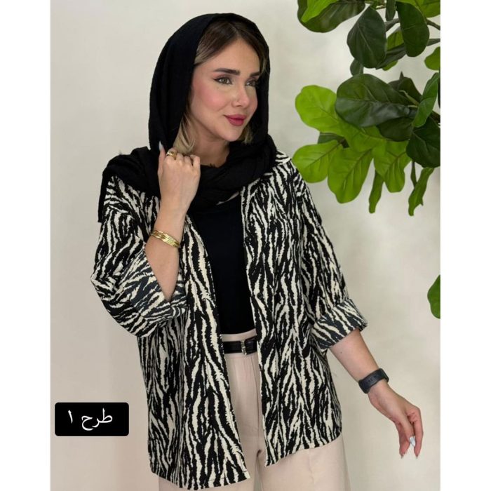 مانتو کراش نخ خنک طرحدار (5098) - Image 2