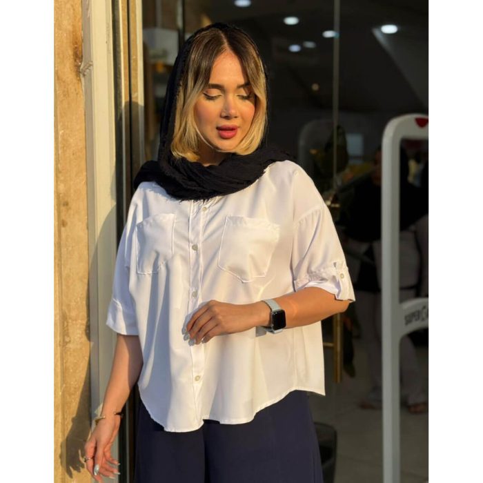 شومیز تک سفید (5159) - Image 2