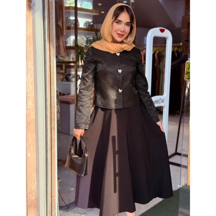 ست کت و دامن مشکی درجه 1 (5180) - Image 1