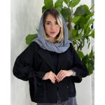 کت مشکی پارچه اطلسی (5202) - Image 2