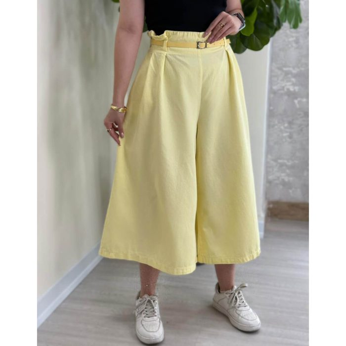 دامن شلواری پارچه کتان 4 فصل ملورین