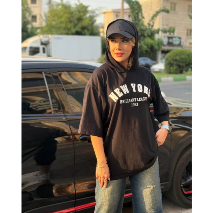 تیشرت لانگ مشکی (5232) - Image 3