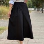 دامن شلواری زنانه خنک لینن داکرون ملورین