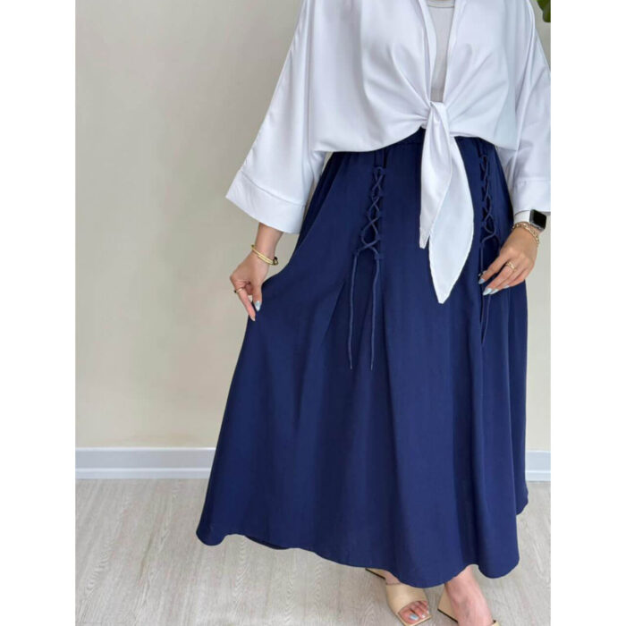 دامن لینن بندی زنانه