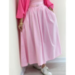 دامن لینن با کمربند ملورین