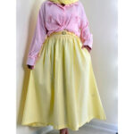 دامن لینن با کمربند ملورین