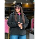 کاپشن سیلیکونی زنانه مشکی ملورین