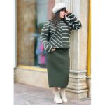 ست بافت تونیک و دامن