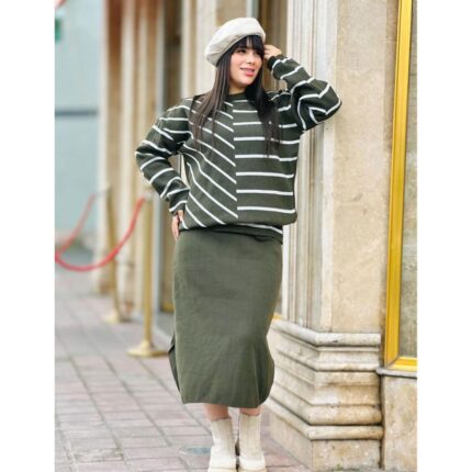 ست بافت تونیک و دامن