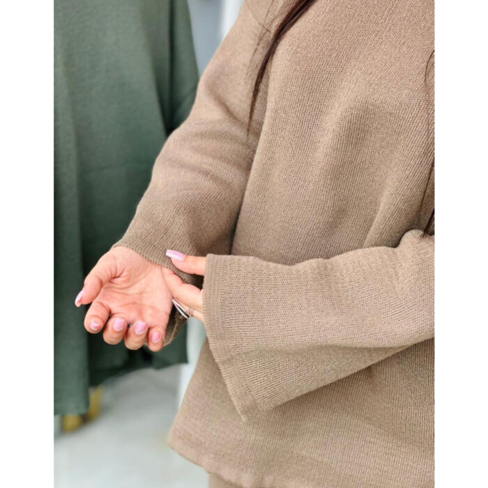 ست بافت دخترانه پاییزه تک رنگ