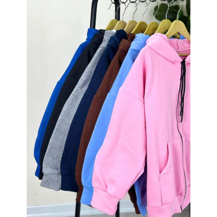 سوییشرت جلو باز زیپدار ملورین