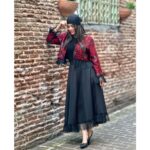 کت و سارافون یلدایی قرمز ملورین