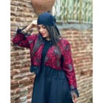 کت و سارافون یلدایی قرمز ملورین