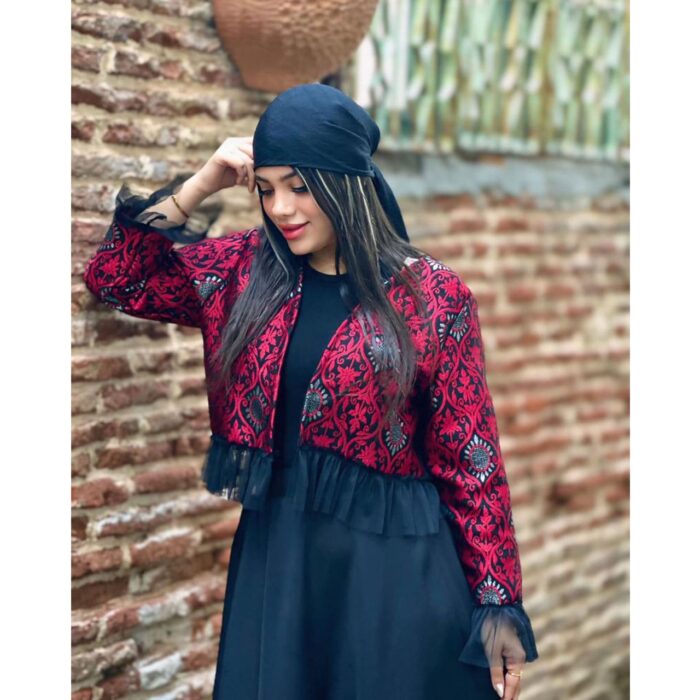 کت و سارافون یلدایی قرمز ملورین