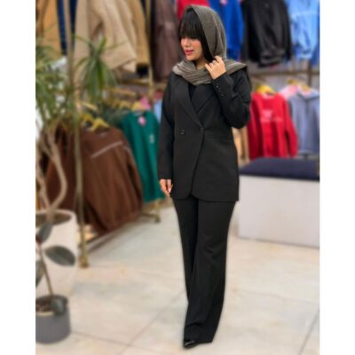 کت و شلوار مشکی مزونی ملورین