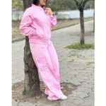 ست اسپرت زنانه سوییشرت شلوار کتان