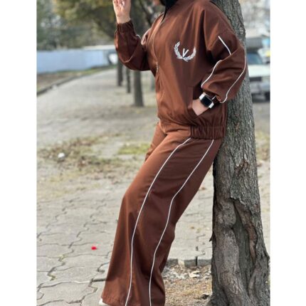 ست اسپرت زنانه سوییشرت شلوار کتان