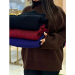 بافت یقه اسکی دخترنه تک رنگ ملورین