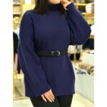 بافت یقه اسکی دخترنه تک رنگ ملورین